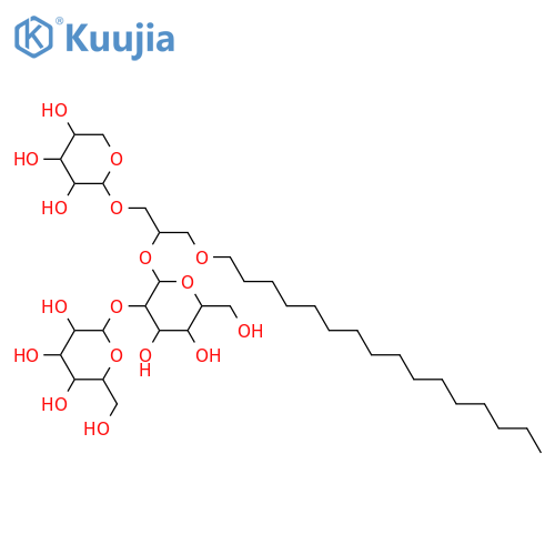 Glycerol 1-alkyl ethers; Glycerol 1-hexadecyl ether, 2-O-[β-D-Glucopyranosyl-(1→2)-β-D-glucopyranoside], 3-O-β-D-xylopyranoside structure