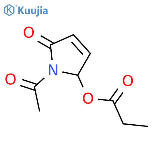 1-acetyl-1,5-dihydro-5-(1-oxopropoxy)-2H-Pyrrol-2-one structure