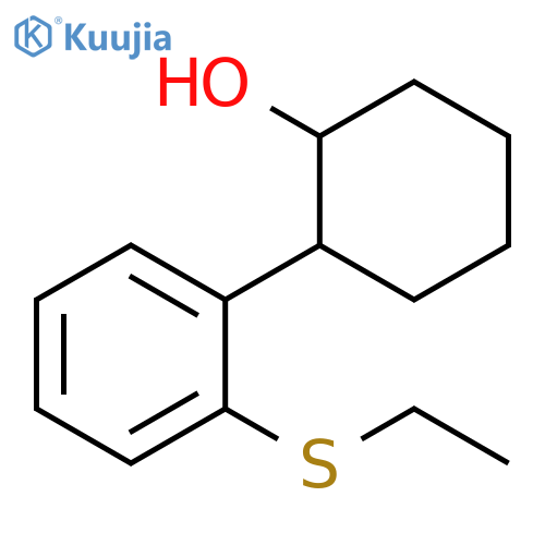 Cyclohexanol, 2-[2-(ethylthio)phenyl]- structure