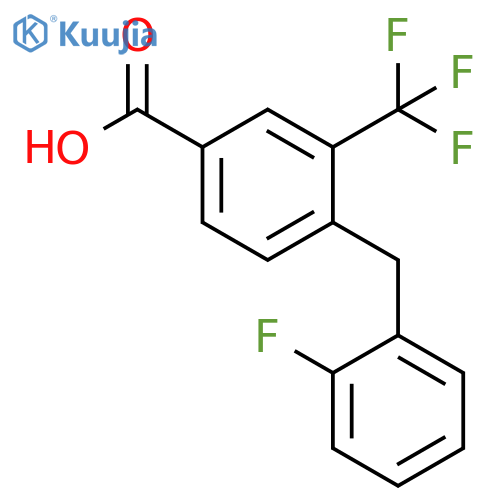 Benzoic acid, 4-[(2-fluorophenyl)methyl]-3-(trifluoromethyl)- structure