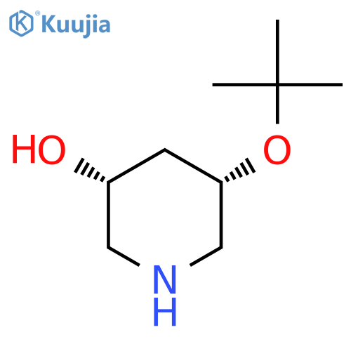 (3R,5S)-5-(tert-butoxy)piperidin-3-ol structure