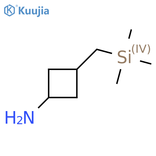 3-(trimethylsilyl)methylcyclobutan-1-amine structure