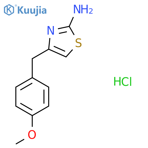 4-(4-methoxyphenyl)methyl-1,3-thiazol-2-amine hydrochloride structure