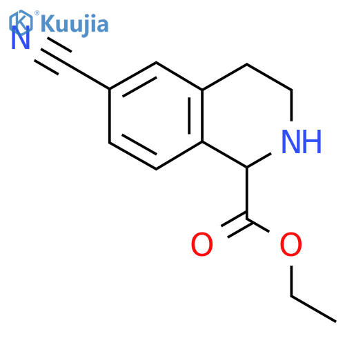 Ethyl 6-cyano-1,2,3,4-tetrahydroisoquinoline-1-carboxylate structure