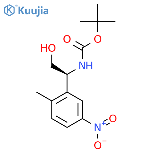tert-butyl N-(1S)-2-hydroxy-1-(2-methyl-5-nitrophenyl)ethylcarbamate structure