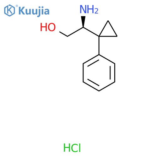 (2S)-2-amino-2-(1-phenylcyclopropyl)ethan-1-ol hydrochloride structure