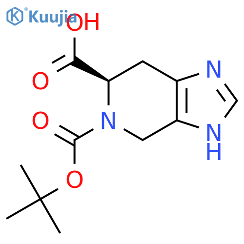 (6R)-5-(tert-butoxy)carbonyl-1H,4H,5H,6H,7H-imidazo4,5-cpyridine-6-carboxylic acid structure