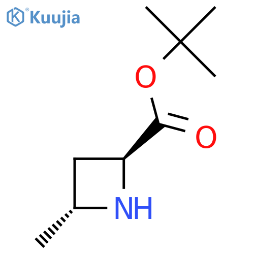 rac-tert-butyl (2R,4S)-4-methylazetidine-2-carboxylate structure