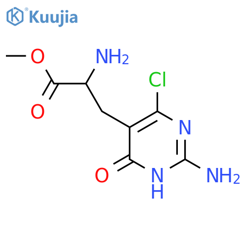 Methyl 2-amino-3-(2-amino-4-chloro-6-oxo-1,6-dihydropyrimidin-5-yl)propanoate structure