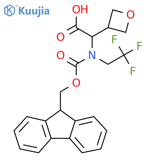 2-({[(9H-fluoren-9-yl)methoxy]carbonyl}(2,2,2-trifluoroethyl)amino)-2-(oxetan-3-yl)acetic acid structure