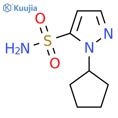1-cyclopentyl-1H-pyrazole-5-sulfonamide structure