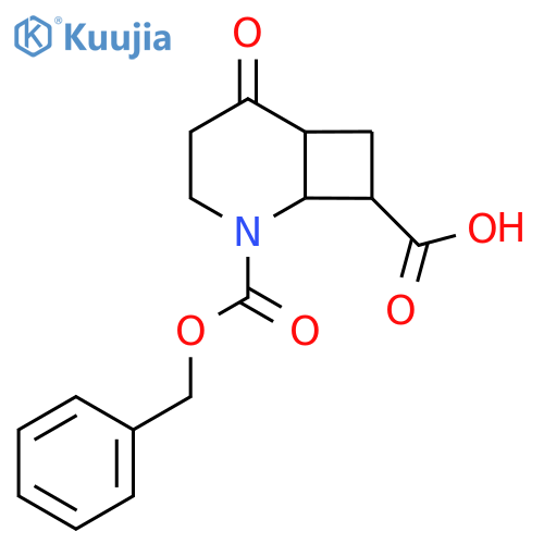 2-(benzyloxy)carbonyl-5-oxo-2-azabicyclo4.2.0octane-8-carboxylic acid structure