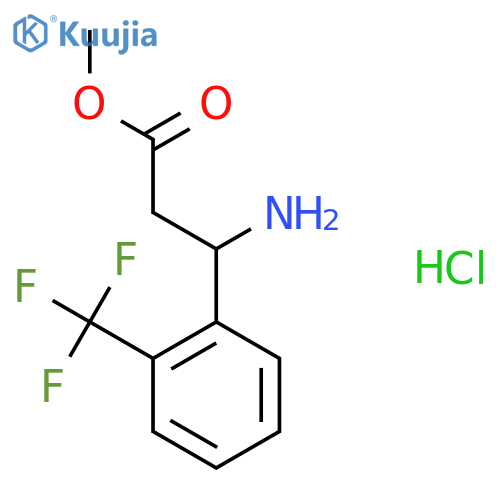 methyl 3-amino-3-2-(trifluoromethyl)phenylpropanoate hydrochloride structure