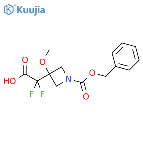 2-{1-(benzyloxy)carbonyl-3-methoxyazetidin-3-yl}-2,2-difluoroacetic acid structure