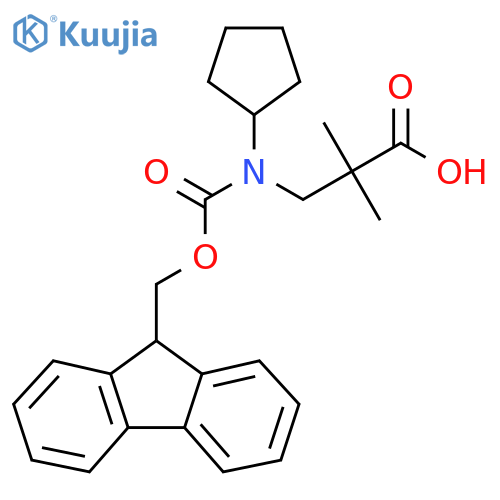 3-cyclopentyl({(9H-fluoren-9-yl)methoxycarbonyl})amino-2,2-dimethylpropanoic acid structure