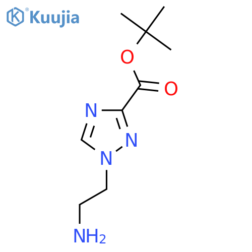 tert-butyl 1-(2-aminoethyl)-1H-1,2,4-triazole-3-carboxylate structure