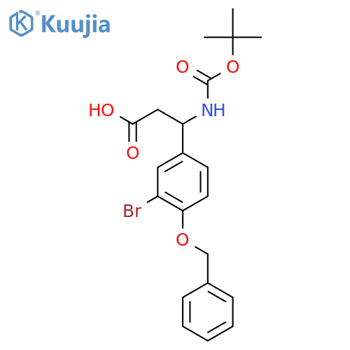 3-4-(benzyloxy)-3-bromophenyl-3-{(tert-butoxy)carbonylamino}propanoic acid structure