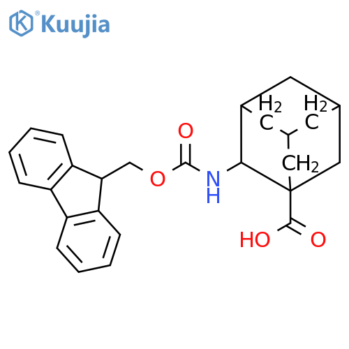 2-({(9H-fluoren-9-yl)methoxycarbonyl}amino)adamantane-1-carboxylic acid structure