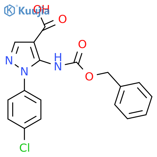 5-{[(benzyloxy)carbonyl]amino}-1-(4-chlorophenyl)-1H-pyrazole-4-carboxylic acid structure