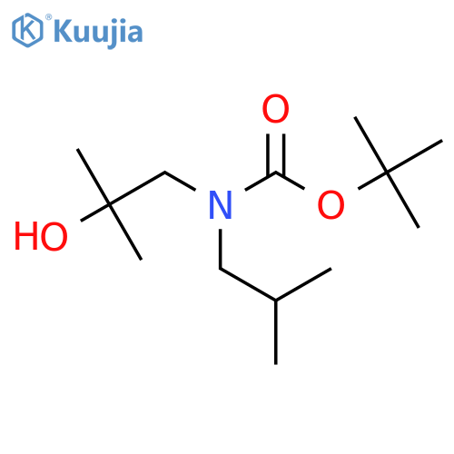 tert-butyl N-(2-hydroxy-2-methylpropyl)-N-(2-methylpropyl)carbamate structure