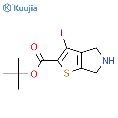 tert-butyl 3-iodo-4H,5H,6H-thieno2,3-cpyrrole-2-carboxylate structure
