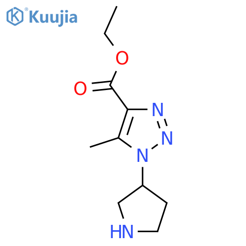 ethyl 5-methyl-1-(pyrrolidin-3-yl)-1H-1,2,3-triazole-4-carboxylate structure