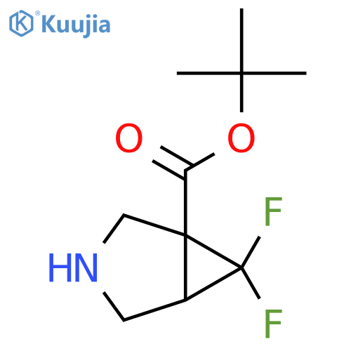 tert-butyl 6,6-difluoro-3-azabicyclo3.1.0hexane-1-carboxylate structure