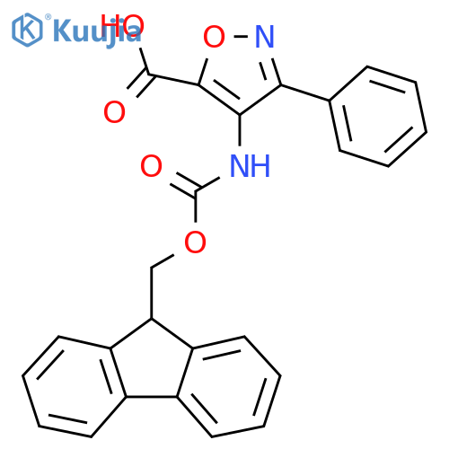 4-({(9H-fluoren-9-yl)methoxycarbonyl}amino)-3-phenyl-1,2-oxazole-5-carboxylic acid structure