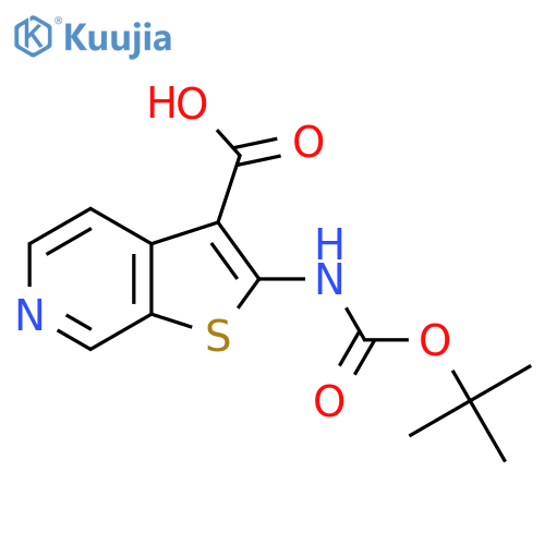 2-{[(Tert-butoxy)carbonyl]amino}thieno[2,3-c]pyridine-3-carboxylic acid structure