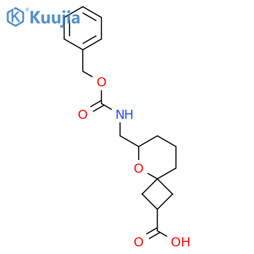 6-({(benzyloxy)carbonylamino}methyl)-5-oxaspiro3.5nonane-2-carboxylic acid structure