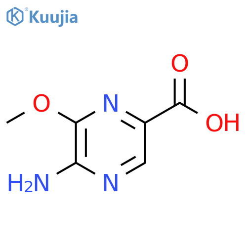 2-Pyrazinecarboxylic acid, 5-amino-6-methoxy- structure