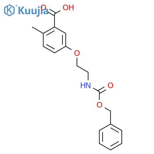 5-(2-{[(Benzyloxy)carbonyl]amino}ethoxy)-2-methylbenzoic acid structure