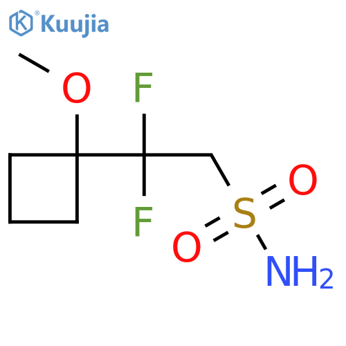 2,2-Difluoro-2-(1-methoxycyclobutyl)ethane-1-sulfonamide structure