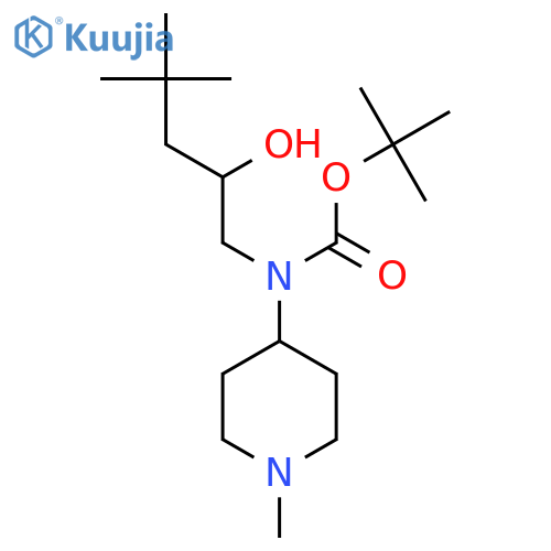 tert-butyl N-(2-hydroxy-4,4-dimethylpentyl)-N-(1-methylpiperidin-4-yl)carbamate structure