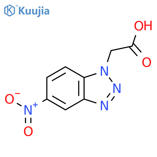 2-(5-nitro-1H-1,2,3-benzotriazol-1-yl)acetic acid structure