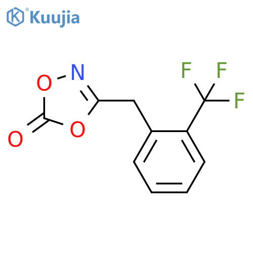 3-[[2-(Trifluoromethyl)phenyl]methyl]-1,4,2-dioxazol-5-one structure
