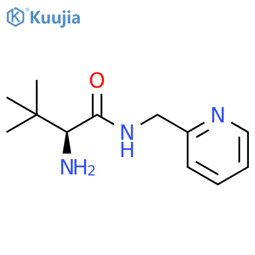 Butanamide, 2-amino-3,3-dimethyl-N-(2-pyridinylmethyl)-, (2S)- structure