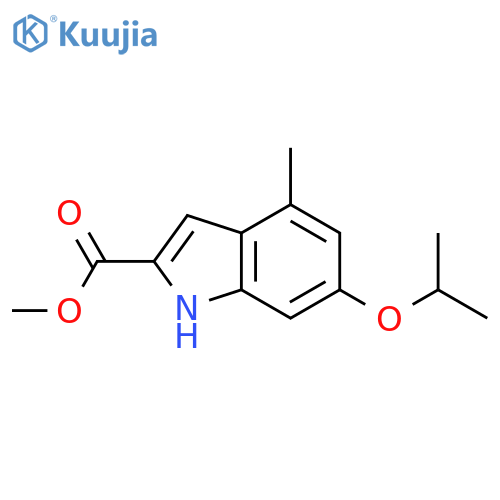 methyl 6-isopropoxy-4-methyl-1H-indole-2-carboxylate structure