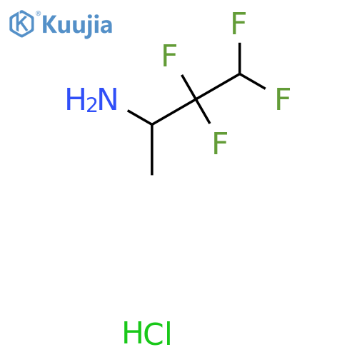 3,3,4,4-Tetrafluorobutan-2-amine hydrochloride structure