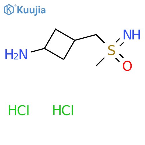 (3-aminocyclobutyl)methyl(imino)methyl-lambda6-sulfanone dihydrochloride structure