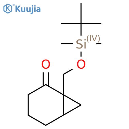 1-{[(Tert-butyldimethylsilyl)oxy]methyl}bicyclo[4.1.0]heptan-2-one structure