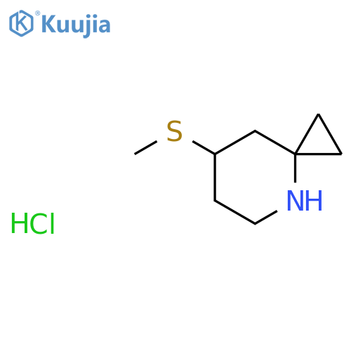 7-(methylsulfanyl)-4-azaspiro2.5octane hydrochloride structure