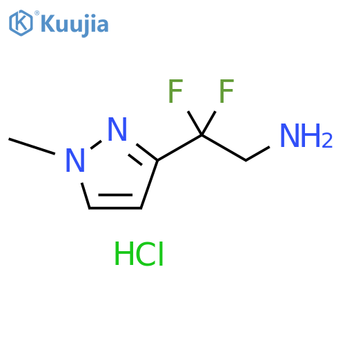 2,2-difluoro-2-(1-methyl-1H-pyrazol-3-yl)ethan-1-a
mine dihydrochloride structure
