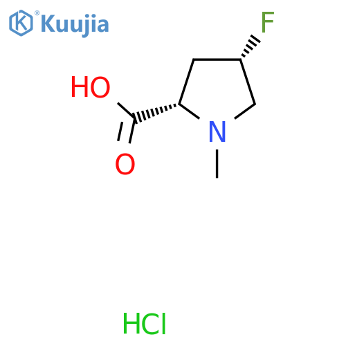 (2S,4S)-4-fluoro-1-methylpyrrolidine-2-carboxylic acid hydrochloride structure