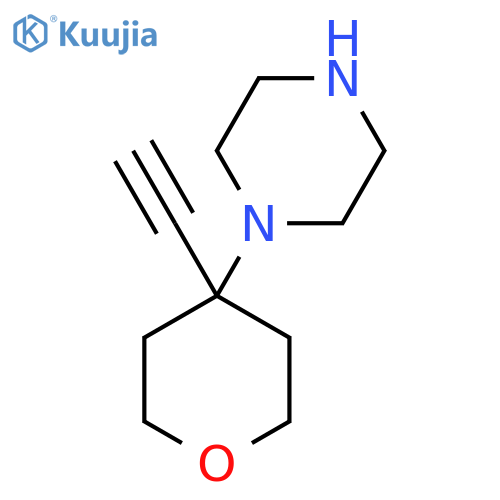 1-(4-Ethynyloxan-4-yl)piperazine structure