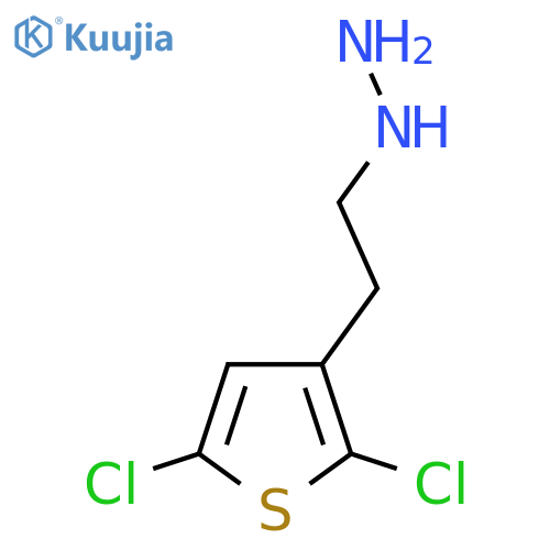 2-(2,5-dichlorothiophen-3-yl)ethylhydrazine structure