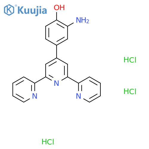 2-amino-4-6-(pyridin-2-yl)-2,2'-bipyridin-4-ylphenol trihydrochloride structure