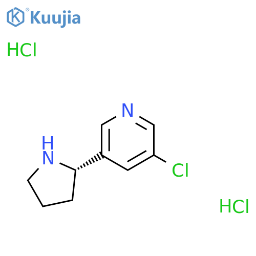 (S)-3-Chloro-5-pyrrolidin-2-yl-pyridine dihydrochloride structure