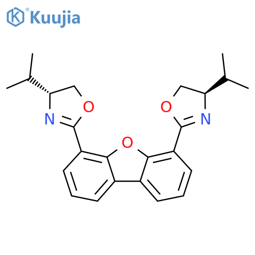 4,6-Bis((R)-4-isopropyl-4,5-dihydrooxazol-2-yl)dibenzo[b,d]furan structure