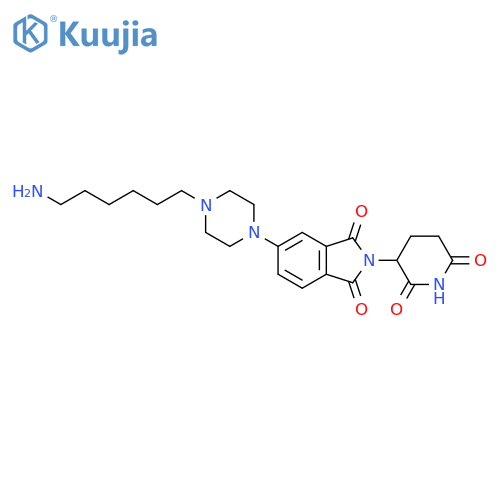 5-[4-(6-aminohexyl)piperazin-1-yl]-2-(2,6-dioxopiperidin-3-yl)-2,3-dihydro-1H-isoindole-1,3-dione structure